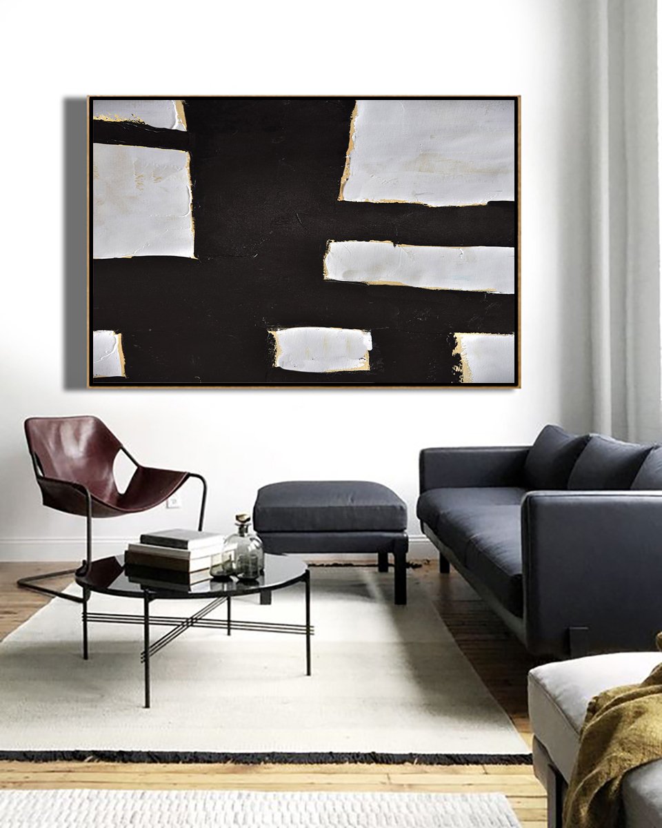 Horizontal Palette Knife Minimalist Art #C7Z - Click Image to Close